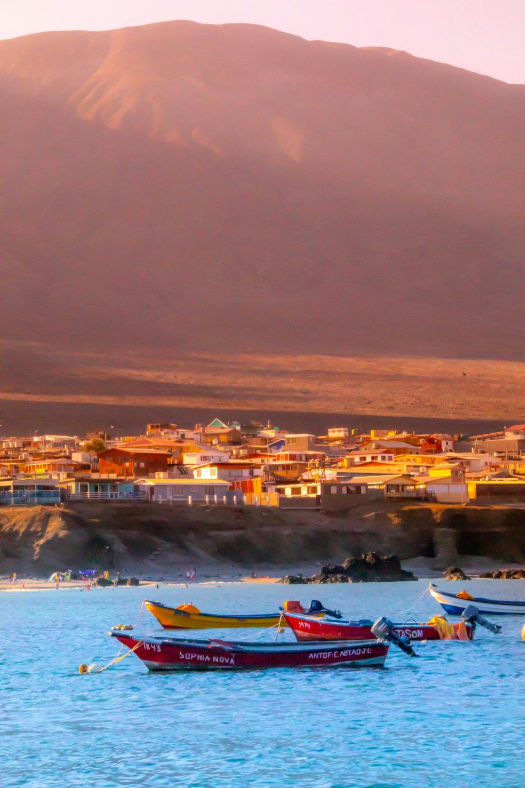 Documentary photo of a small fishing village on the Chilean coast