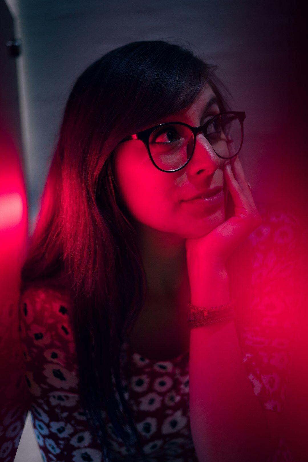 Studio portrait of a young Chilean woman journalist